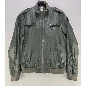 Rare 2009 Adidas Vespa Leather Jacket Men's Size Large‎ Green Damaged